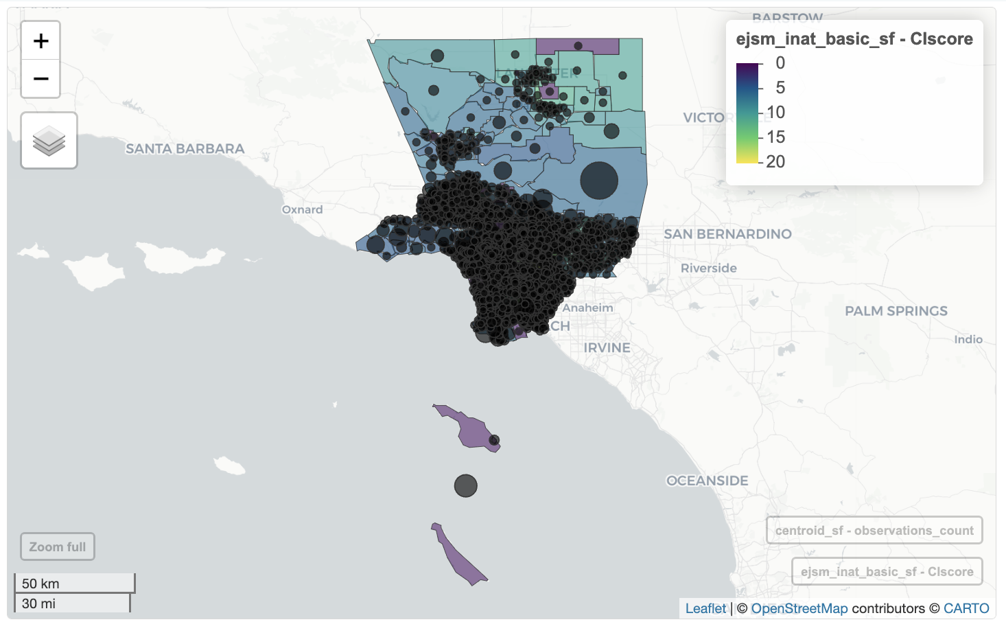 create interactive centroid map