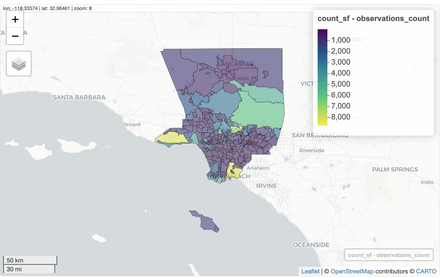 create interactive choropleth map