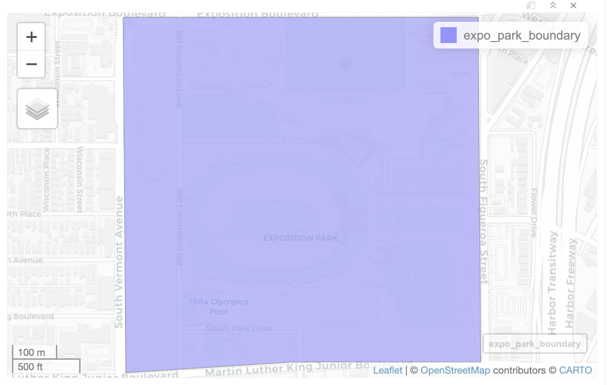 create interactive map for exposition park